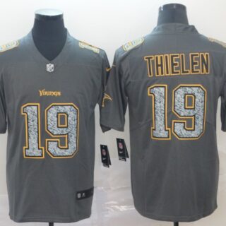 Nike Vikings 19 Adam Thielen Gray Camo Vapor Untouchable Limited Jersey