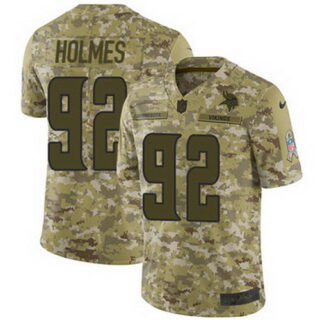 Nike Vikings #92 Jalyn Holmes Camo Men's Stitched NFL Limited 2018 Salute To Service Jersey
