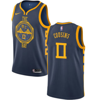 Nike Warriors #0 DeMarcus Cousins Navy NBA Swingman City Edition 2018 19 Jersey