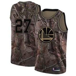 Nike Warriors #27 Zaza Pachulia Camo NBA Swingman Realtree Collection Jersey