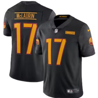 Nike Washington Commanders 17 Terry McLaurin Black Vapor Untouchable Limited Jersey