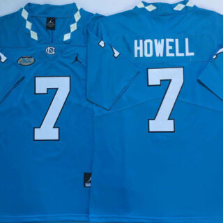 North Carolina Tar Heels 7 Sam Howell Blue College Football Jersey