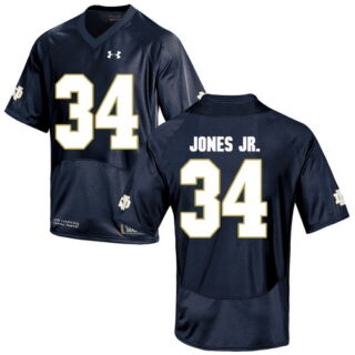 Notre Dame Fighting Irish 34 Tony Jones Jr. Navy College Football Jersey