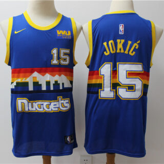 Nuggets 15 Nikola Jokic Blue Nike Swingman Jersey