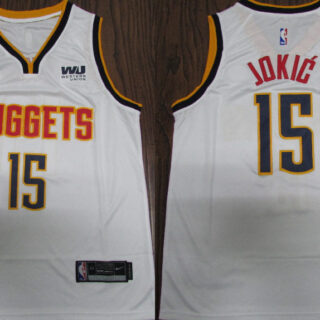 Nuggets 15 Nikola Jokic White Nike Swingman Jersey