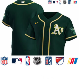 Oakland Athletics Men's Nike Green Alternate 2020 Authentic Team MLB Jersey