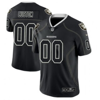 Oakland Raiders Custom 2018 Lights Out Color Rush Limited Black Jersey