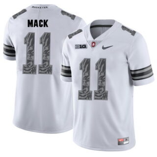 Ohio State Buckeyes 11 Austin Mack White Shadow College Football Jersey