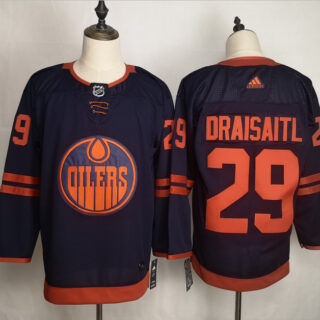 Oilers 29 Leon Draisaitl Navy 50th Anniversary Adidas Jersey