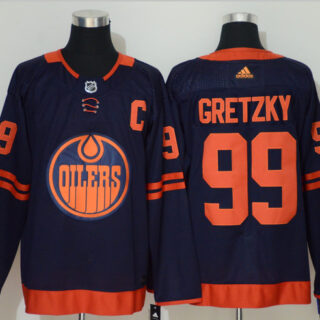 Oilers 99 Wayne Gretzky Navy 50th Anniversary Adidas Jersey