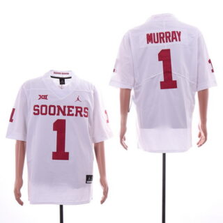 Oklahoma Sooners 1 Kyler Murray White College Football Jersey