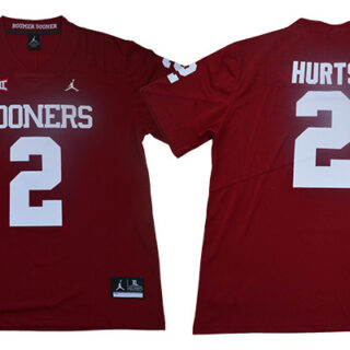 Oklahoma Sooners 2 Jalen Hurts Red College Football Jersey