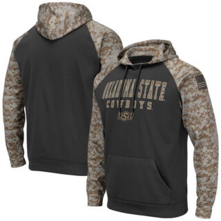Oklahoma State Cowboys Gray Camo Men's Pullover Hoodie