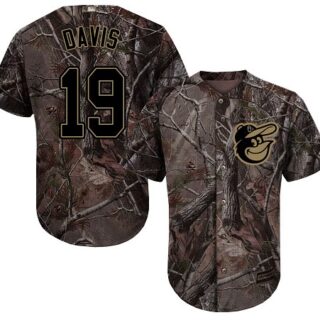 Orioles #19 Chris Davis Camo Realtree Collection Cool Base Stitched Baseball Jersey