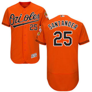 Orioles #25 Anthony Santander Orange Flexbase Authentic Collection Stitched Baseball Jersey