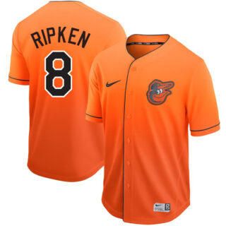 Orioles 8 Cal Ripken Jr Orange Drift Fashion Jersey