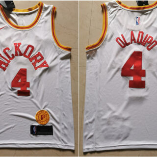 Pacers 4 Victor Oladipo White Nike Swingman Jersey