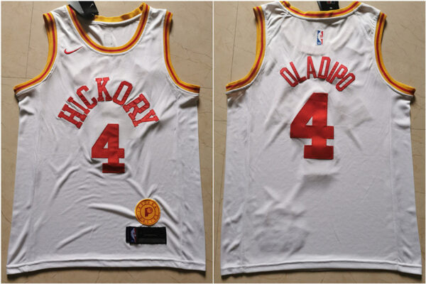 Pacers 4 Victor Oladipo White Nike Swingman Jersey
