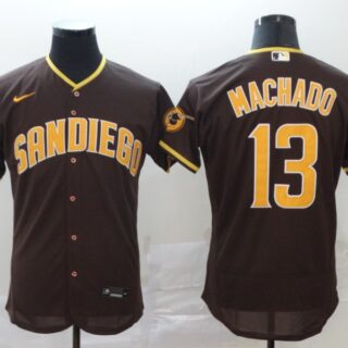 Padres 13 Manny Machado Brown Nike 2020 Flexbase Jersey