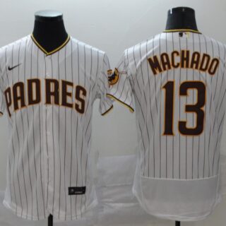Padres 13 Manny Machado White Nike 2020 Flexbase Jersey