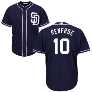 Padres #10 Hunter Renfroe Navy Blue New Cool Base Stitched Baseball Jersey