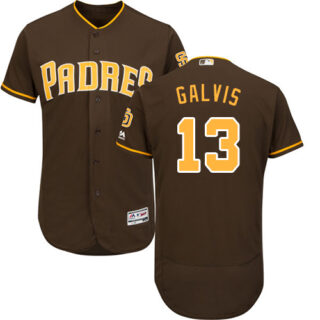 Padres #13 Freddy Galvis Brown Flexbase Authentic Collection Stitched Baseball Jersey