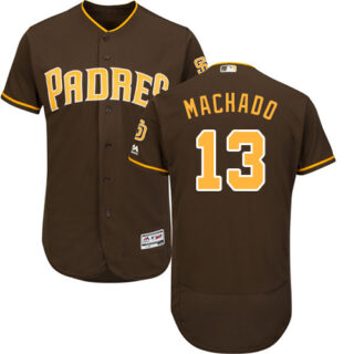 Padres #13 Manny Machado Brown Flexbase Authentic Collection Stitched Baseball Jersey