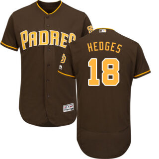 Padres #18 Austin Hedges Brown Flexbase Authentic Collection Stitched Baseball Jersey