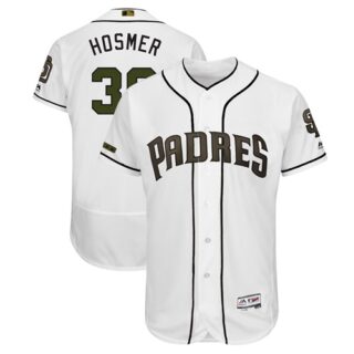 Padres #30 Eric Hosmer White Flexbase Authentic Collection 2018 Memorial Day Stitched Baseball Jersey