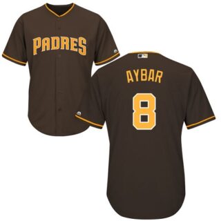 Padres #8 Erick Aybar Brown New Cool Base Stitched Baseball Jersey