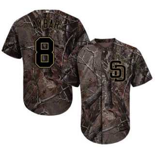 Padres #8 Erick Aybar Camo Realtree Collection Cool Base Stitched Baseball Jersey