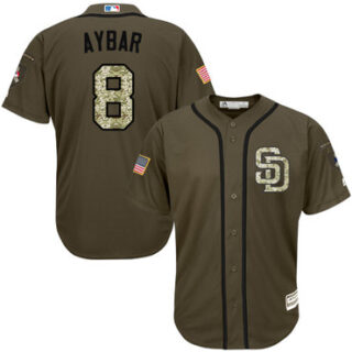 Padres #8 Erick Aybar Green Salute to Service Stitched Baseball Jersey