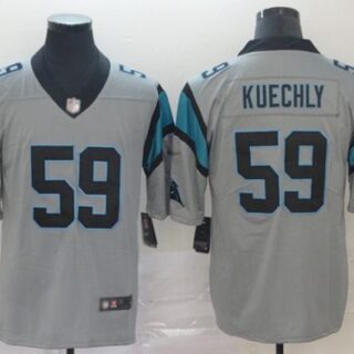 Panthers #59 Luke Kuechly Silver Men's Stitched Football Limited Inverted Legend Jersey