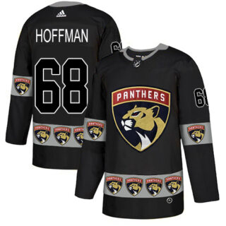 Panthers #68 Mike Hoffman Black Authentic Team Logo Fashion Stitched Hockey Jersey