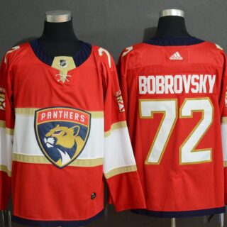 Panthers 72 Sergei Bobrovsky Red Adidas Jersey
