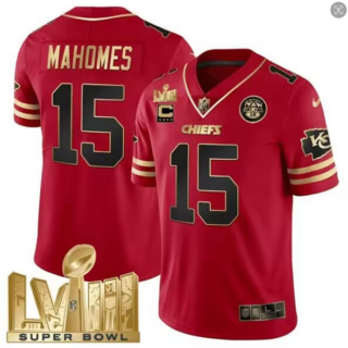 Men's Patrick Mahomes #15 Kansas City Chiefs Red Super Bowl LIV Vapor Limited Jerseys