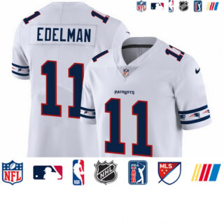 Patriots 11 Julian Edelman White 2019 New Vapor Untouchable Limited Jersey
