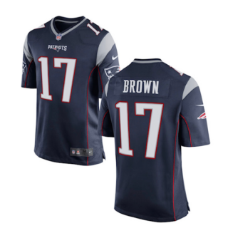 Patriots #17 Antonio Brown Navy Blue Vapor Limited Jersey