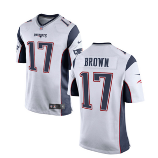 Patriots #17 Antonio Brown White Vapor Limited Jersey