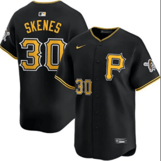 Men's Pittsburgh Pirates #30 Paul Skenes Black Jersey