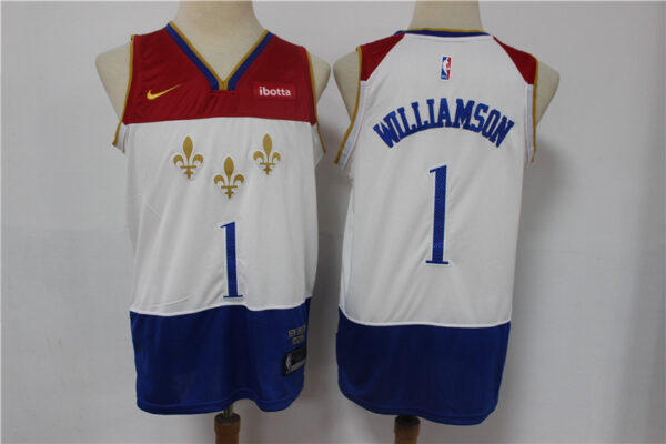 Pelicans 1 Zion Williamson White 2020-21 City Edition Nike Swingman Jersey