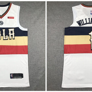 Pelicans 1 Zion Williamson White Earned Edition Nike Authentic Jersey