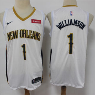 Pelicans 1 Zion Williamson White Earned Edition Nike Swingman Jersey