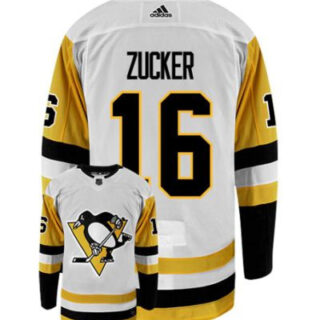 Penguins #16 Jason Zucker White Jersey