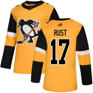 Penguins #17 Bryan Rust Gold Alternate Authentic Stitched Hockey Jersey