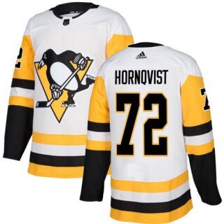 Penguins #72 Patric Hornqvist White Road Authentic Stitched Hockey Jersey