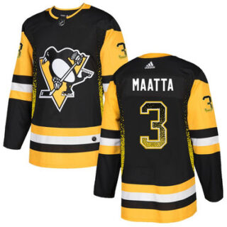 Penguins 3 Olli Maatta Black Drift Fashion Adidas Jersey
