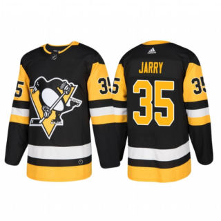 Penguins 35 Tristan Jarry Black Adidas Jersey