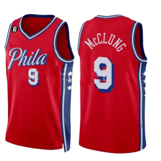Philadelphia 76ers #9 Mac McClung Red jersey