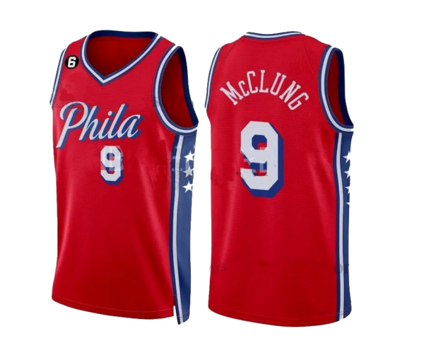 Philadelphia 76ers #9 Mac McClung Red jersey